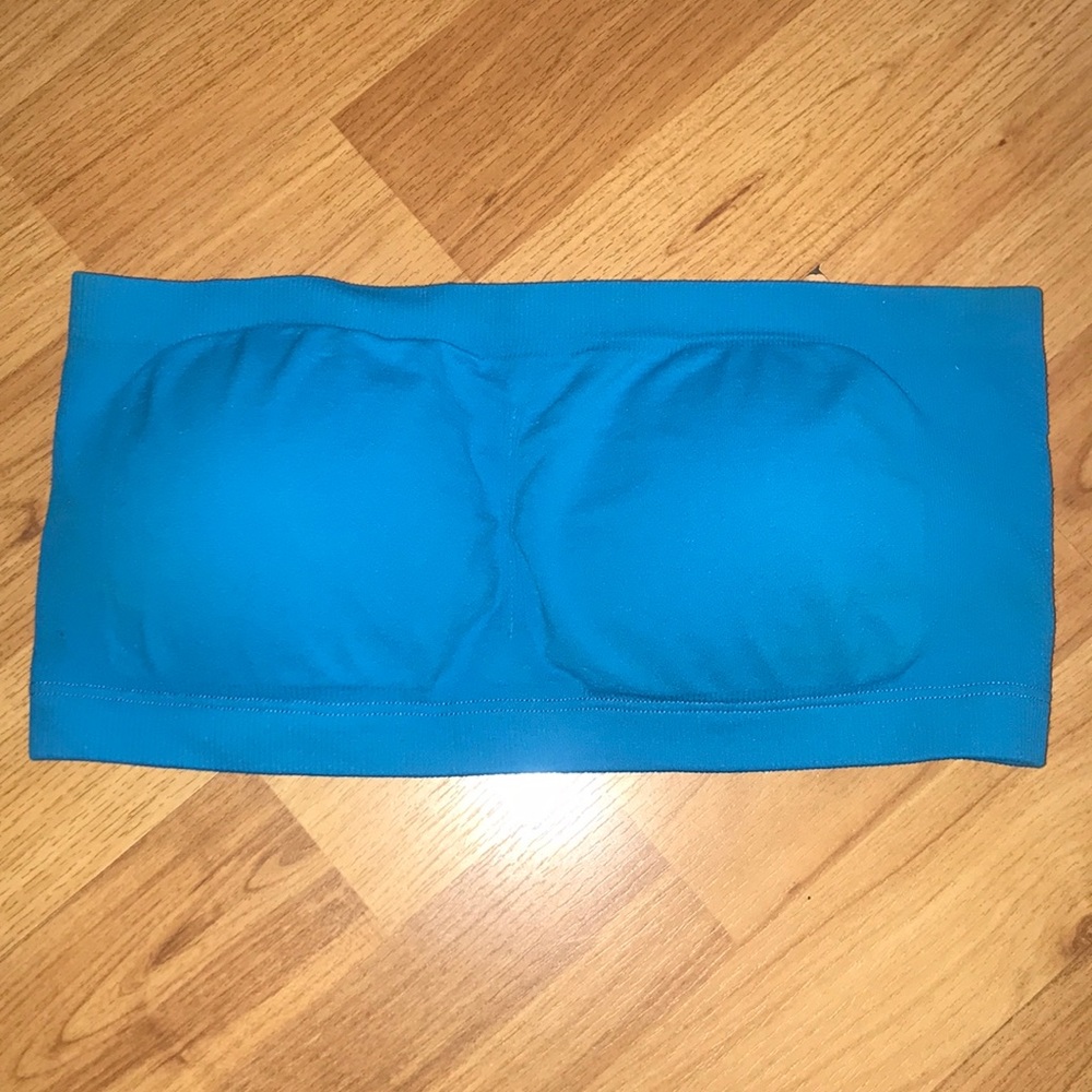 Turquoise padded bandeau top
